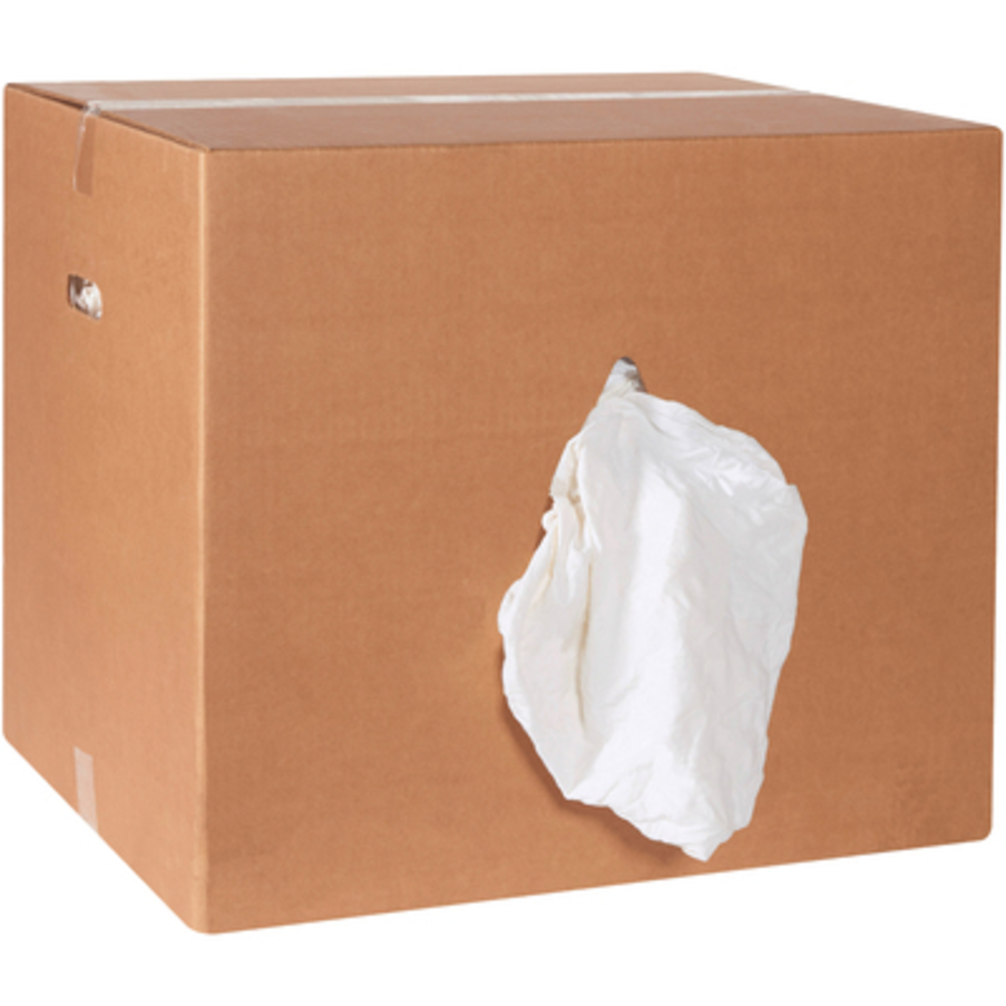 Box of Rags - P White T-Shirt - 50 lb. box 440/CS, Model# BR107
